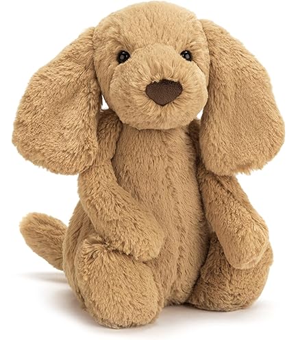 Jellycat Bashful Fudge Puppy Dog Stuffed Animal, Small, BASS6SPAN