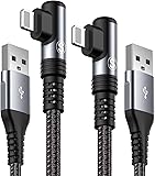 iphone 充電ケーブル L字【2M/2本セット】MFi認証 2.4A急速充電 iphone充電器 ケーブル -grey