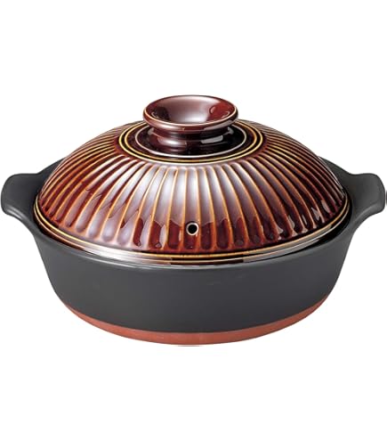 Amazon｜【2025年・正規品】 萬古焼 銀峯 菊花 土鍋 IH対応 9号 3-4人