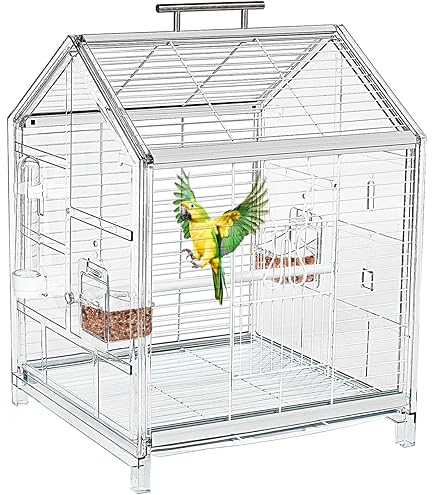 Amazon | アクリル鳥かご家庭用観賞小型養殖かごプラスチック二層の は