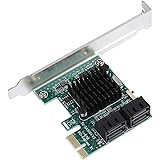 SATA拡張カード Acouto 4ポート SATA 3.0拡張カード PCIESATA 3.0増設ボード SATA3.0インターフェース 拡張コントローラカードアダプタ 6G (SATA拡張カード)