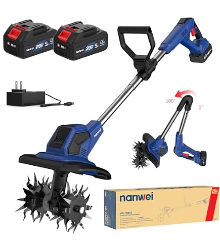 Amazon | Heywork 20Vコードレス耕運機｜24本スチールタイン搭載・19.8