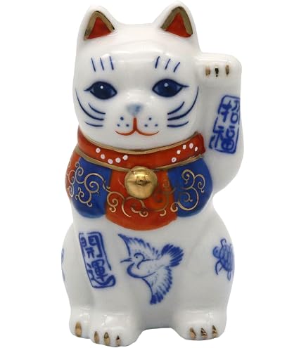 Amazon.co.jp: 輪葉葉福来る 大猫 招き猫 (大) わはは工房 窯出し日