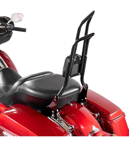 Mofun Invisible Style Luggage Rack For Harley Touring Models 2009 2024 Black Powder Coated Steel