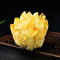 希少 金色 口笑原石（幸運水晶）台座付き 原石 天然石 原石 浄化