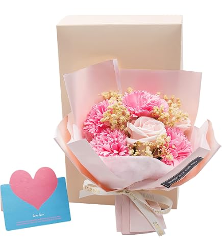 Amazon｜ソープフラワー 造花 花束 桜 ピンク系 ギフトボックス