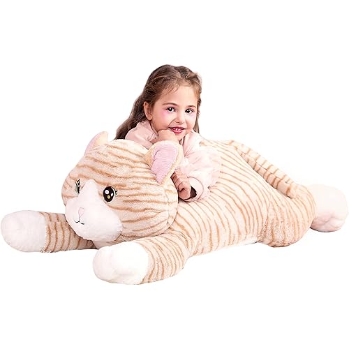IKASA Large Cat Stuffed Animal Plush Toy,Giant Kitten Cute Jumbo Soft Toys,Huge Big Size Plushy Fluffy Fat Oversized Gigantic