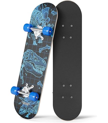 Amazon | RUDEBOYS 17インチ ミニ木製初心者スケートボード(恐竜