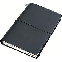 【GROVEMADE】レザーノートブック　ミディアムサイズ　本革　ブラック grovemade-reporter-notebook-
