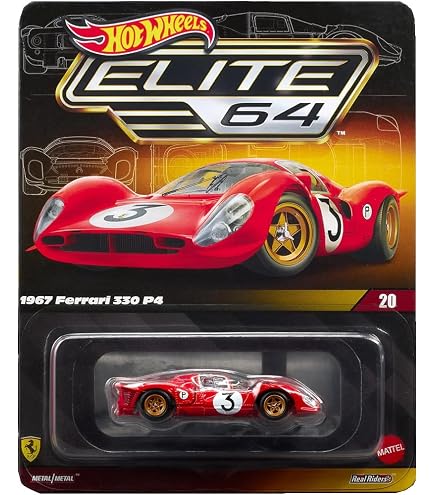 Amazon | Hot Wheels Elite 64 1967 フェラーリ 330 P4 – 1:64スケール