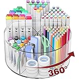 Acrylic Pen Holder Pencil Organizer, 360-Degree Rotating Pencil Holder, Crayon Organizer for Kids Marker Holder Caddy Organiz