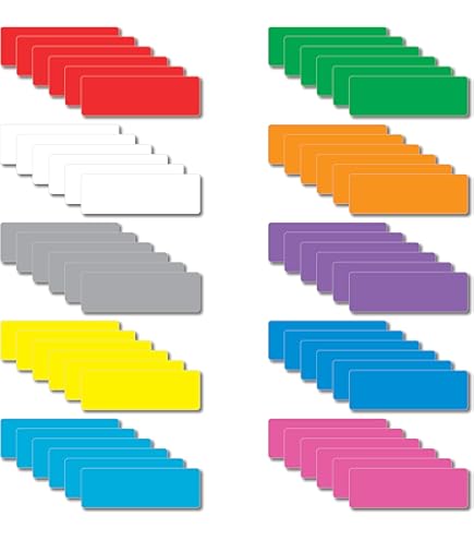 54pcs Magnetic Dry Erase Label Card Name Plate Tags Reusable Stickers