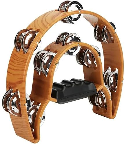 Amazon | RhythmTech RT1010 ニッケル2連タンバリン黒 | タンバリン