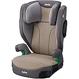 Aprica(アップリカ) ジュニアシート シートベルト固定 ライドクルー 3歳半頃～12歳頃まで R129適合 カップホルダー付 背もたれ取り外し可 (アスタグレー) 2187403