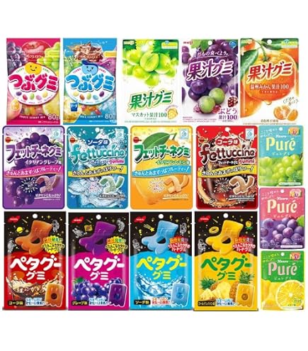 Amazon | グミ 詰め合わせ アソート 10種 x 1 計10個セット | 果汁