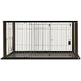 リッチェル 木製スライドペットサークル ワイド ダークブラウン