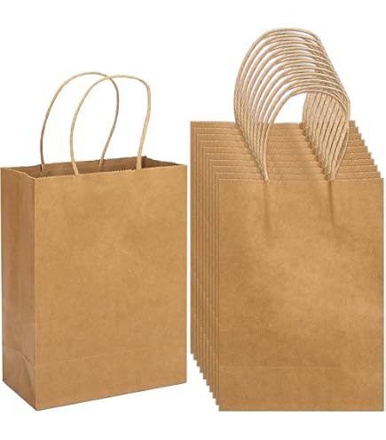 Amazon | 紙袋 縦長S(縦23×横18×マチ8cm) 4枚入 クラフト Amazon | 紙袋 縦長S(縦23×横18×マチ8cm) 4枚入 クラフト