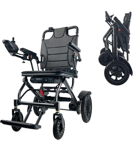 Amazon | 電動車いす 軽量（わずか12Kg ）100%カーボンファイバー製