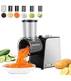 Amazon | Savorix 電動野菜スライサー 5種替刃 ステンレス製 家庭用 多