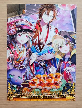 Amazon 魔法使いと黒猫のウィズ黒猫のウィズ 花鳥風月 購入特典 A5サイズ イラストカード 八百八町 アヤツグ コノハ ミオ アイドル 芸能人グッズ 通販