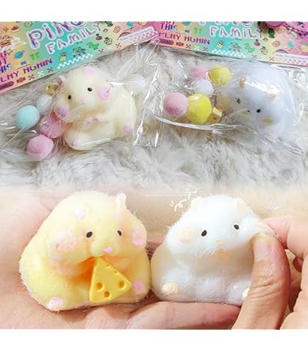 Amazon | SLIFOUE タバスクイッシー猫の足のおもちゃ、猫の足スクイーズ、猫の足の毛皮のボールスクイーズおもちゃ、大人と子供に適した面白いノベルティ(ホワイト)  | スクイーズ | おもちゃ タバ猫の足スクイッシーおもちゃ3個 透明ベース付き キラキラ 猫の肉球スクイーズ ストレス解消とリラックスのためのフィジェットトイ、