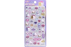 シール 可愛い 立体 ボンボンドロップシール ハローキティ手帳用 子供DIY用 日記帳用 貼り付け可能 手芸用品 スマホケース 手帳 diy 贈り物1シート入り (A)
