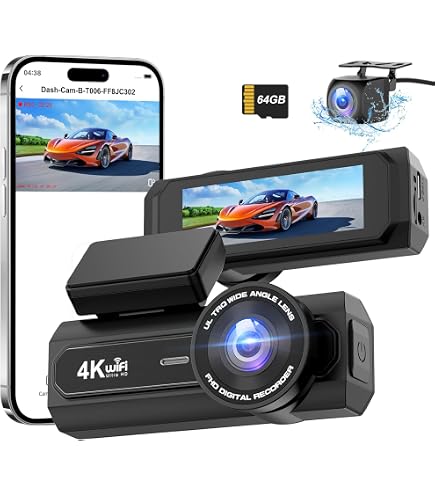 新品 4Kドライブレコーダー 前後カメラ GPS WIFI 2.4 128GB Amazon.co.jp: ドライブレコーダー 4K 前後カメラ 500万画素 170° 広