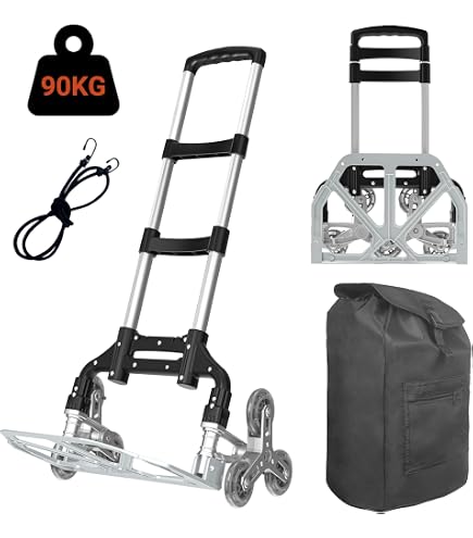 Amazon | スチール三輪階段昇降機 200kg 155330 | ハンドトラック