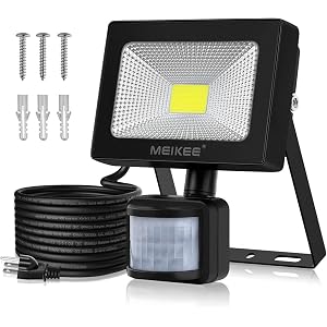 MEIKEE センサーライト 屋外 人感センサー 防犯 10w 防水 6500K 1000 ルーメン 投光器 フラッドラ…