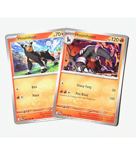 Pokémon - Houndour 204/197 - Obsidian Flames - Illustration Rare - Holo  Foil Full Art - Collectible Card