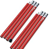 FIELDOOR アルミテントポール 直径32mm 2本セット (4本連結 / 高さ調整 / 8段階 / アルマイト加工 / 280cm) キャンプ タープテント