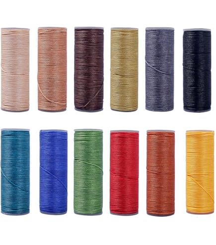 Amazon.co.jp: 0.8mm蝋引き糸 ロウビキ ワックスコード 蝋引き紐