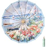 折りたたみ傘 日傘 晴雨兼用 絵画傘 雨傘 頑丈な16本骨三折 手動 大きい 折り畳み傘 油絵 印象画 軽量 傘 撥水 豪雨対応 梅雨対策 遮光 UVカット 紫外線対策 耐風撥水携帯便利 写真撮影 遮熱 丈夫 強風に強い