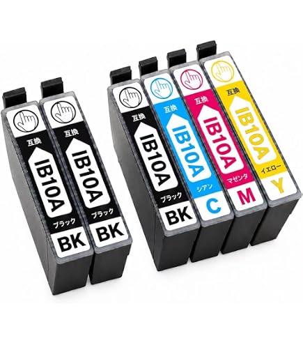 Amazon.co.jp: EPSON用互換インクカートリッジ IB10CL4A ＋ IB10KA