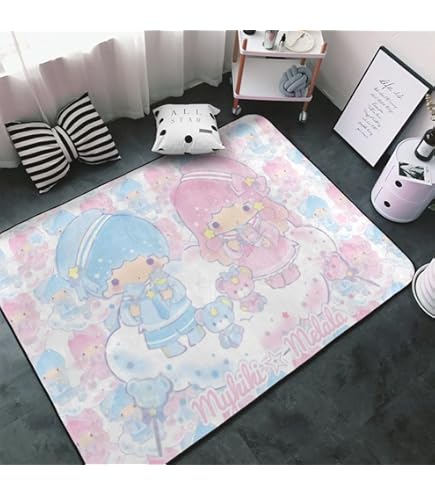 Amazon | リトルツインスターズ キキララ ラグ カーペット 防ダニ抗菌