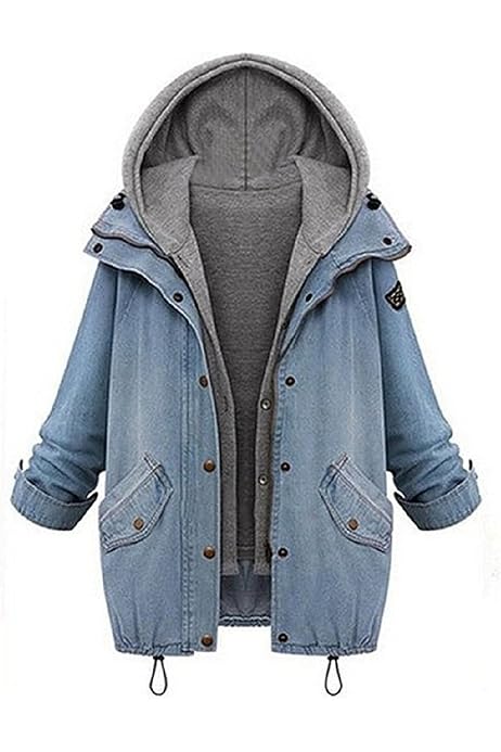 Denim Jacket Hooded Vest Oversized 