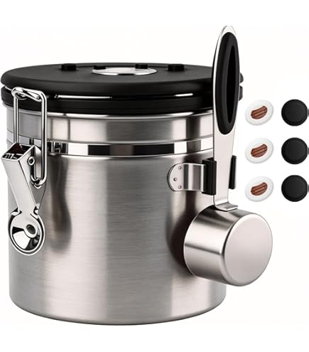 キャニスター8点セット ブラック Amazon｜大型キャニスター（つや消し黒）防湿缶（150～250g用）｜保存