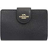 [コーチ] COACH 財布(二つ折り財布) F06390 6390 ブラック2 クロスグレーン レザー ミディアム コーナー ジップ ウォレット レディース [アウトレット品] [ブランド] [並行輸入品]