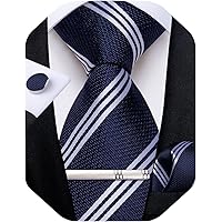Amazon | [DiBanGu] メンズ ネクタイ カフス チーフ シルク