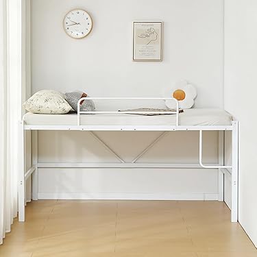 超人気！【高さ110cm】北欧風 一人暮らし スチール 耐震 ベッドBlack 超人気！【高さ110cm】北欧風 一人暮らし スチール 耐震 ベッドBlack