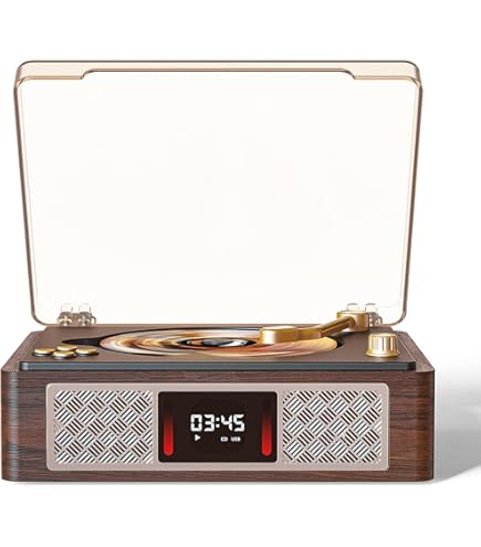Vintage Suitcase Portable CD Player with Bluetooth Out & Input
