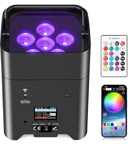 Amazon.co.jp: Kurflo DMX512/24CH LED Stage Light, 120W Ultra Wide