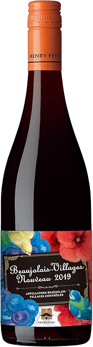 【4年連続金賞受賞ワイナリー/心地よいコクとやわらかいタンニンが魅力のワンランク上のヌーボー】アンリ・フェッシ・ボジョレー・ヴィラージュ・ヌーボー [ 2019 赤ワイン ミディアムボディ フランス 750ml ]