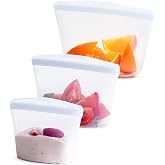 Stasher Silicone Reusable Storage Bag, Bundle 3-Pack Bowls (Clear) | Food Meal Prep Storage Container | Lunch, Travel, Makeup