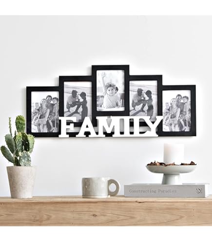 Jerry \u0026 Maggie - Photo Frame | Plaque College Frame - Wall Decoration  Combination - Brown PVC Picture Frame Selfie Gallery Collage with Hanging  Template \u0026 Wall Mounting Design | Family Tree : Amazon.com.au: Home, image size:435x495