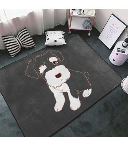 Amazon | ミニチュア・シュナウザー 子犬 カーペット 長方形