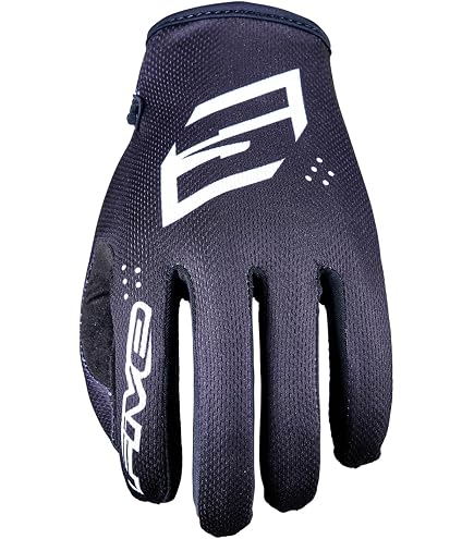 Amazon | FIVE(ファイブ) バイクグローブ ブラック/ホワイト (サイズ:M