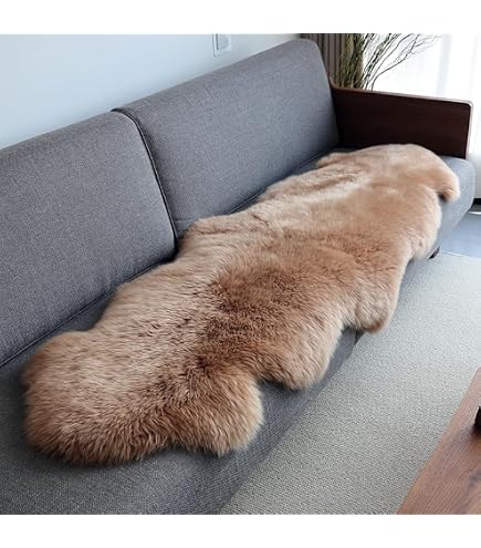 Amazon｜ムートンラグ 短毛 100cm 1匹物 高級 原皮 ムートン ラグ