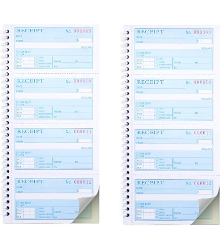 Adams® Money/Rent Receipt, 2-Part, 2-3/4" X 5-3/8", White-847944