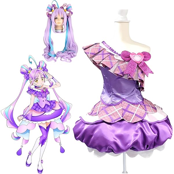 に*ふ様 キミとアイドルプリキュア キュアキュンキュン 紫雨こころ コスプレ衣装 キミとアイドルプリキュア♪ 紫雨こころ(キュアキュンキュン